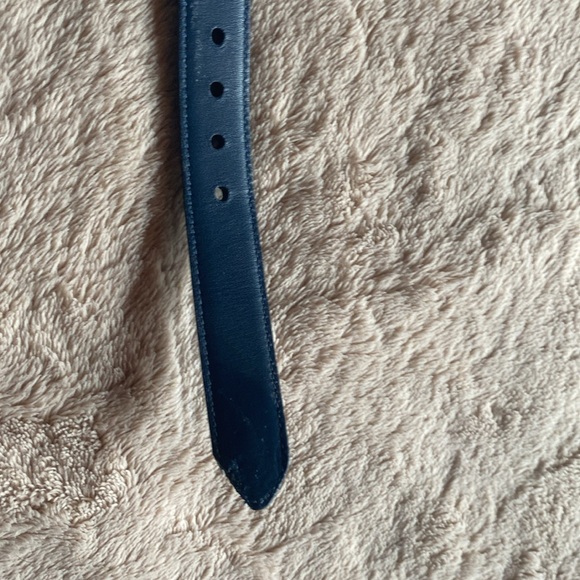 Adorable Coach blue & cream, blue leather trim - Picture 3 of 7